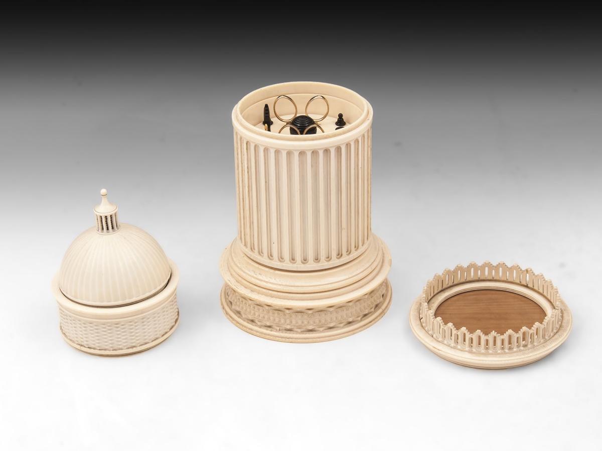 Anglo Indian Ivory Sewing Compendium