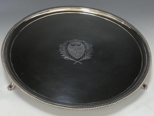 Bateman Georgian silver salver tray 1808