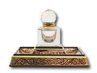 Overview of the large Boulle Inkwell 