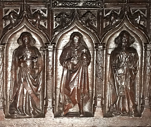 Medieval Coffer Apostle Carvings