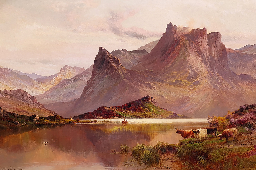The Pikes of Langdale, oil on canvas, Alfred De Breanski Snr