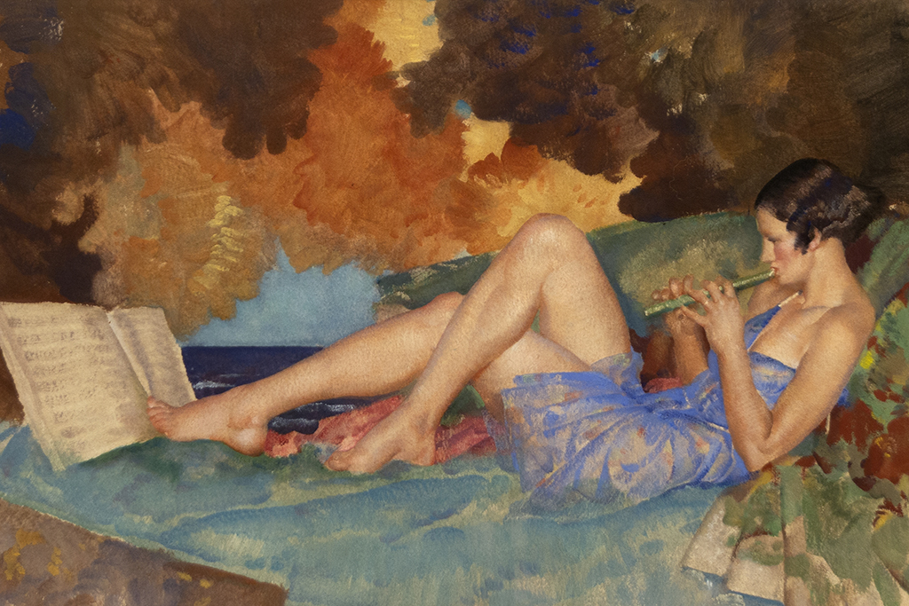 Monica Piping' by Sir William Russell Flint