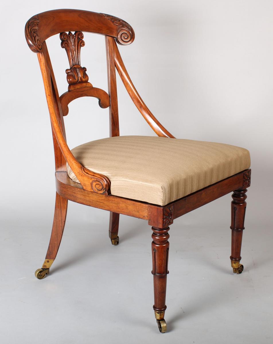 William IV Rosewood Arm-Chair of Unusual Form