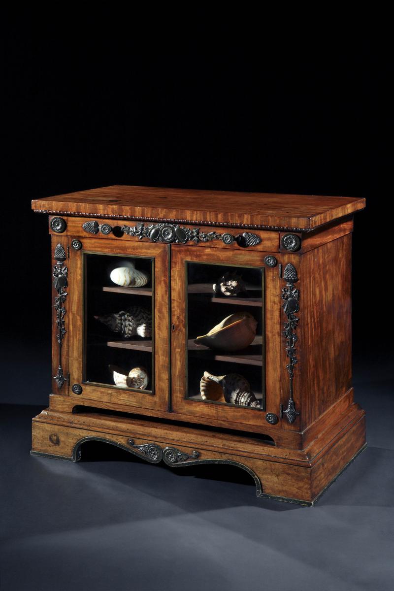 A Regency Bronze Mounted Mahogany Side Cabinet, English, circa 1820
