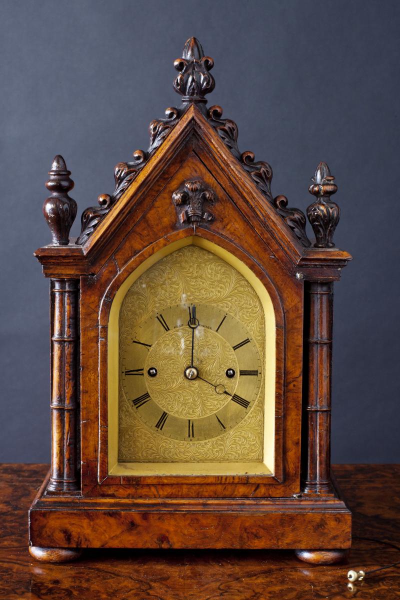 William IV Pollard Oak Bracket Clock