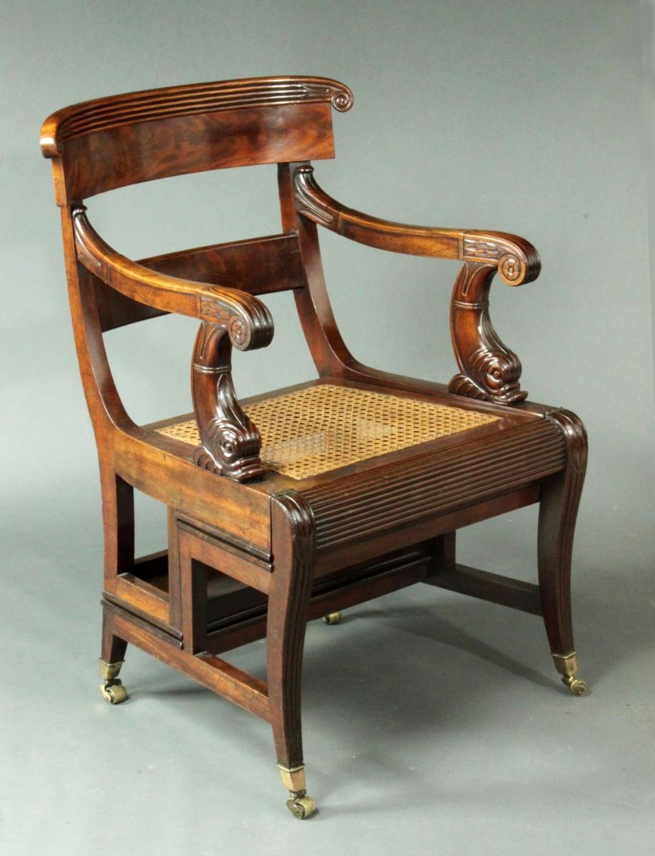 A fine quality mahogany metamorphic chair 