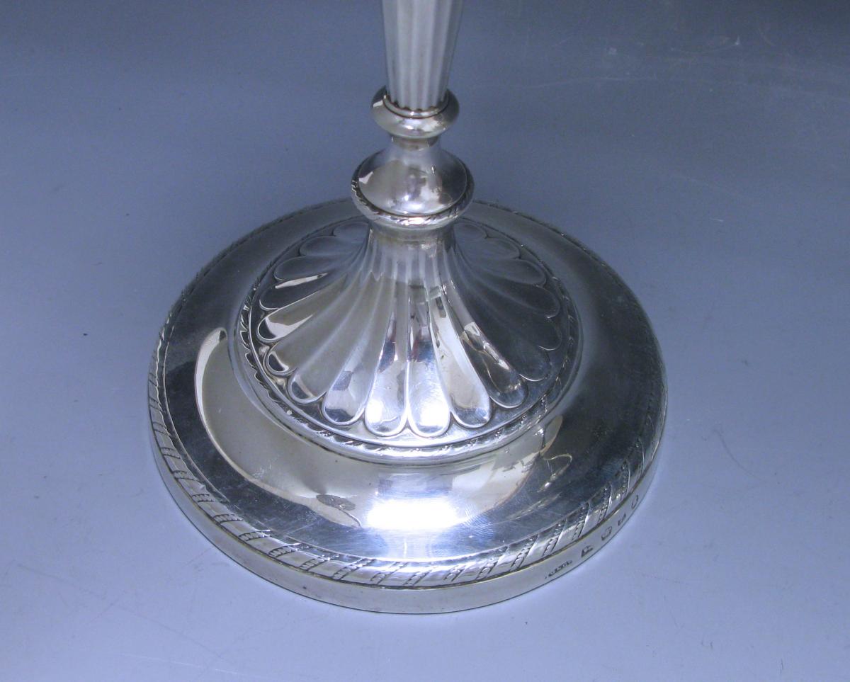John Green Georgian silver candelabra 1796