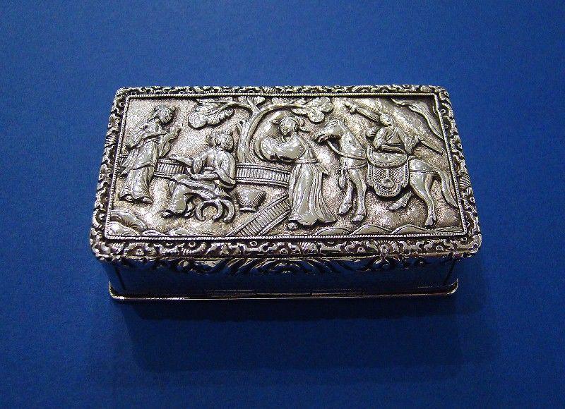 Chinese Export Silver Combination Snuff Box and Vinaigrette