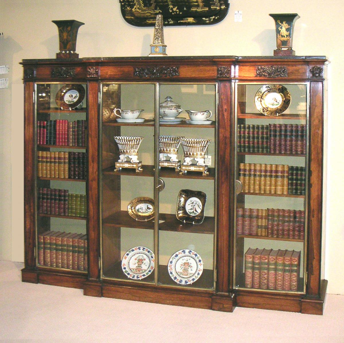 Regency rosewood cabinet or bookcase