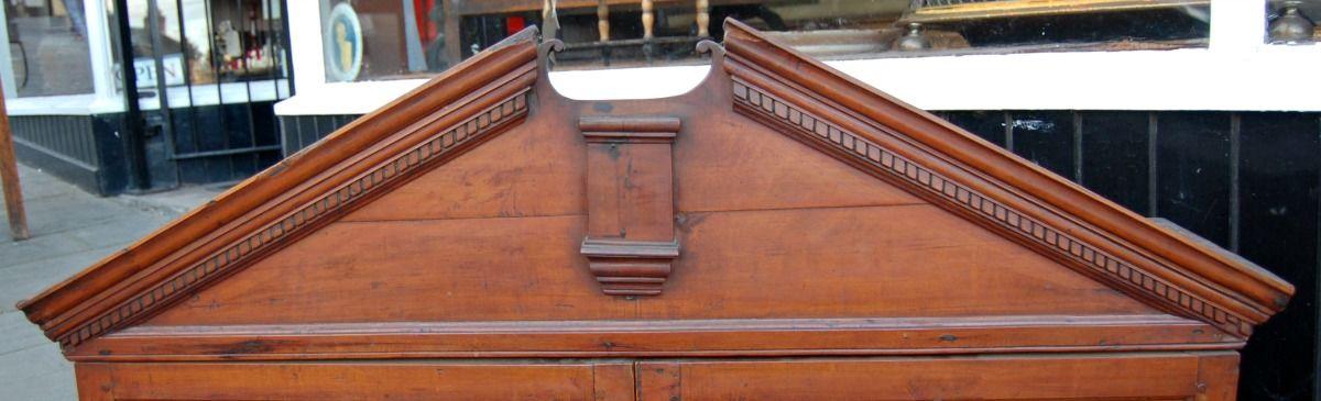 Early 18th Century Applewood Hanging Glazed Cupboard
