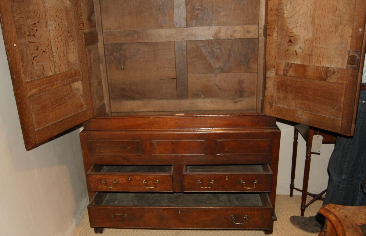 Late 18th century Welsh Oak Press Cupboard