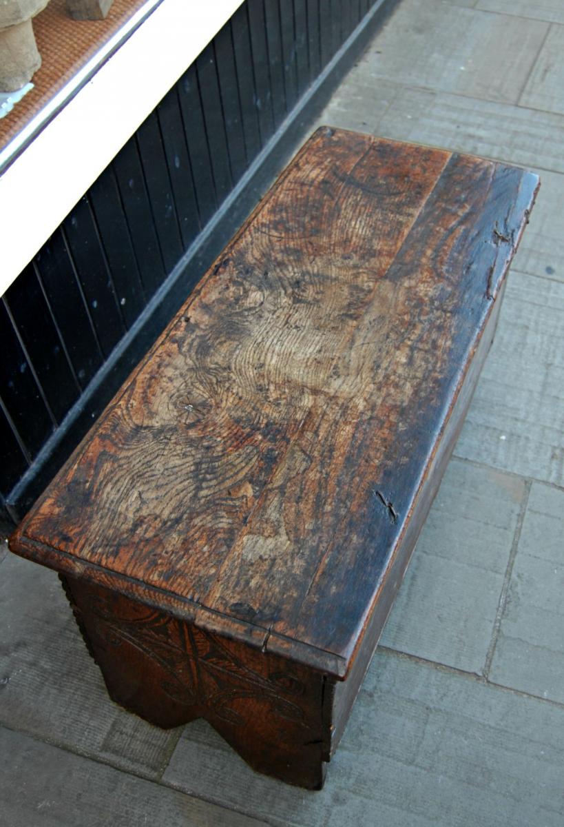Oak Plank Coffer, 17th century