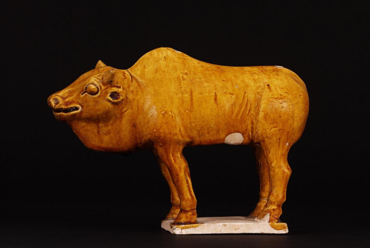 An amber glazed ox