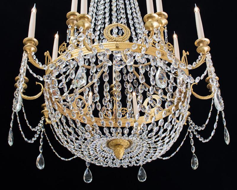 A Fine Ormolu & Cut Glass Empire Period Chandelier, French Circa 1810