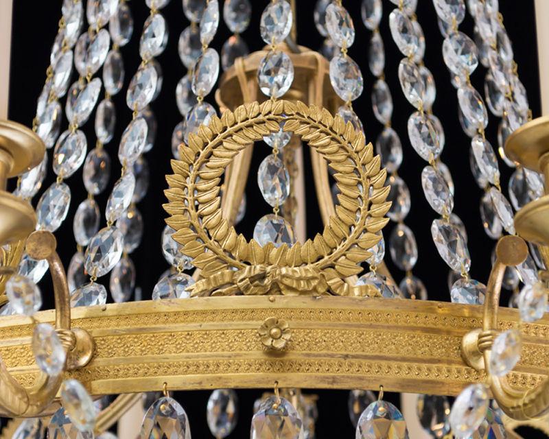 A Fine Ormolu & Cut Glass Empire Period Chandelier, French Circa 1810