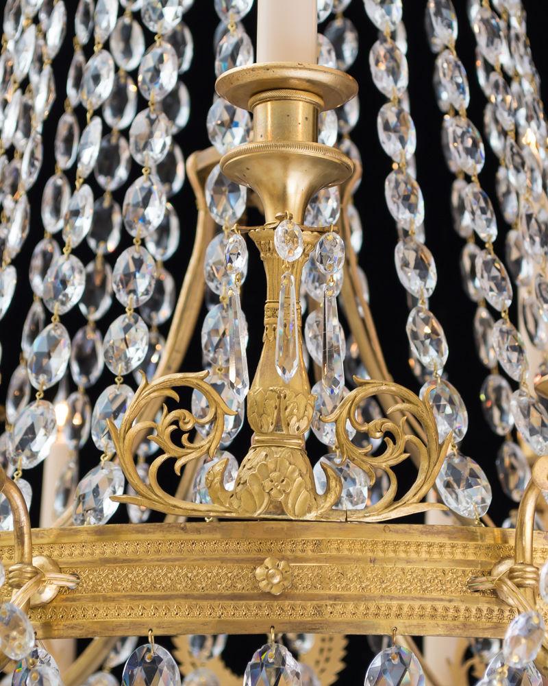 A Fine Ormolu & Cut Glass Empire Period Chandelier, French Circa 1810