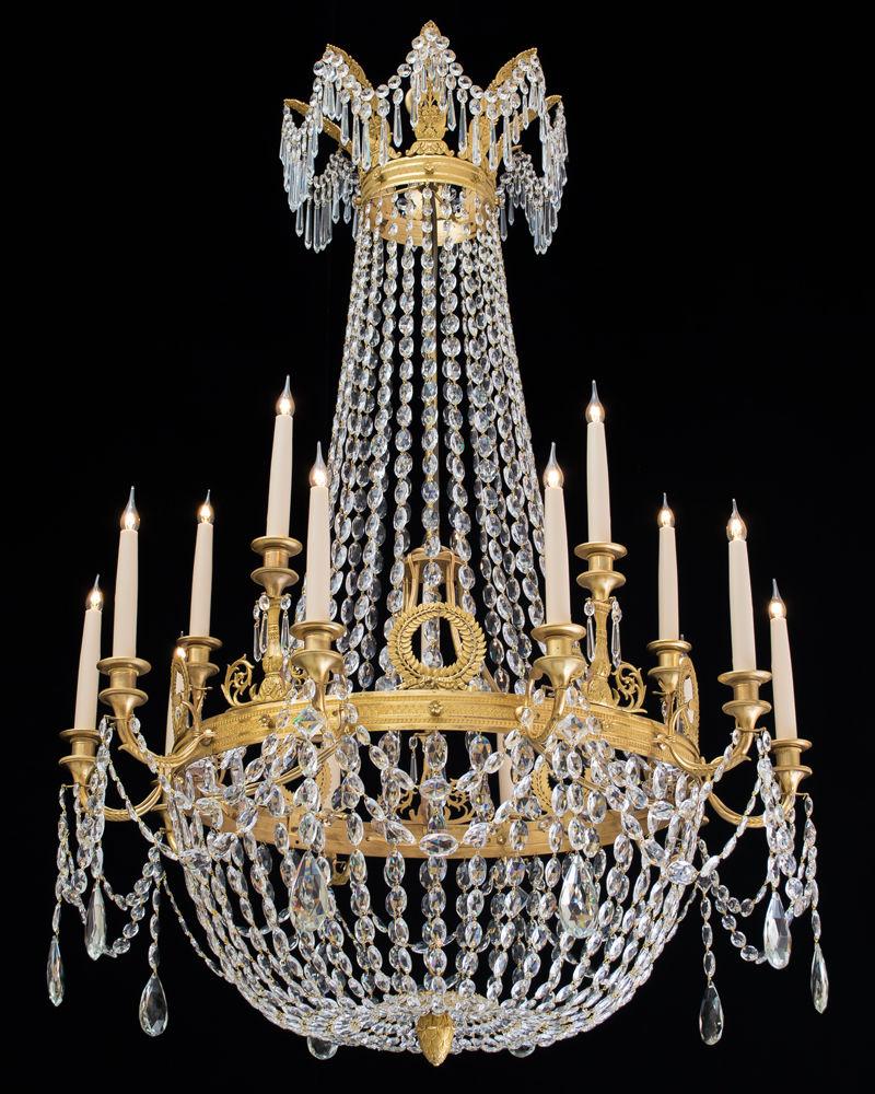 A Fine Ormolu & Cut Glass Empire Period Chandelier, French Circa 1810