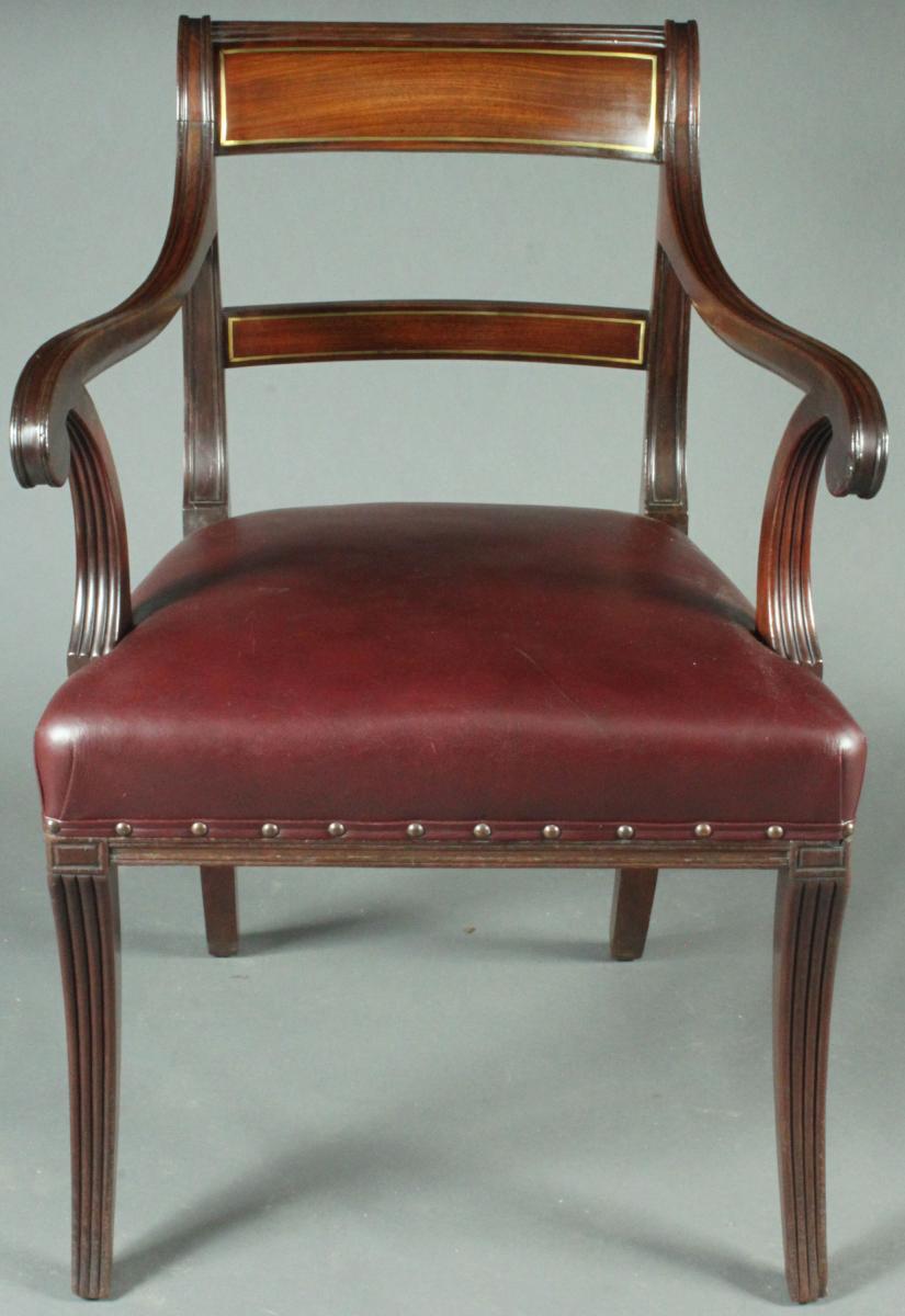 Regency set of 8 mahogany dining chairs