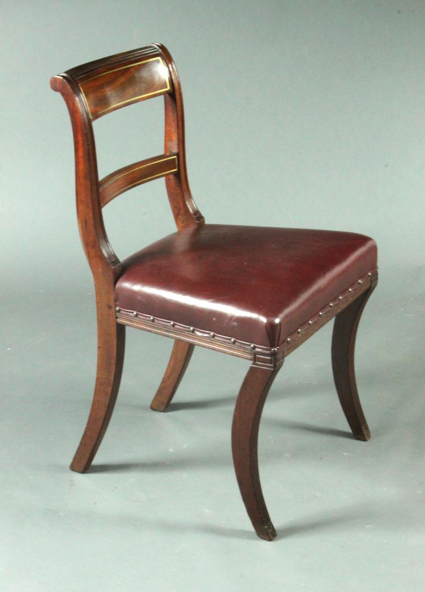 Regency set of 8 mahogany dining chairs