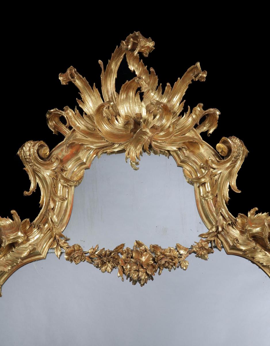A Giltwood Mirror in the Manner of Thomas Chippendale