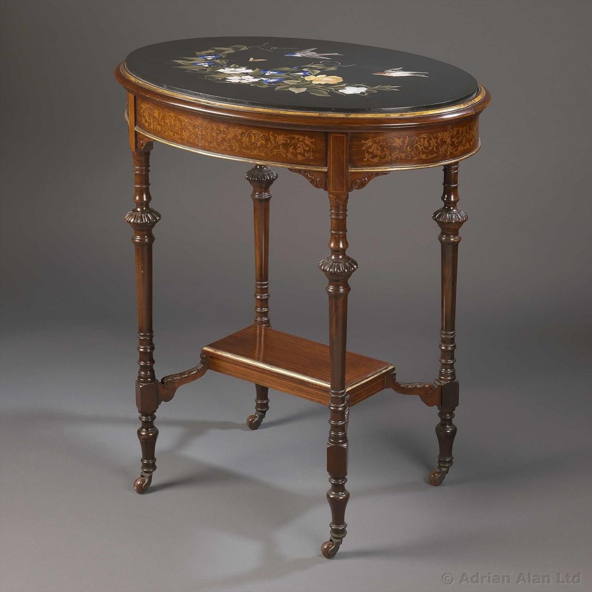 A Table With Marble Top - © Adrian Alan Ltd, Fine Arts and Antiques