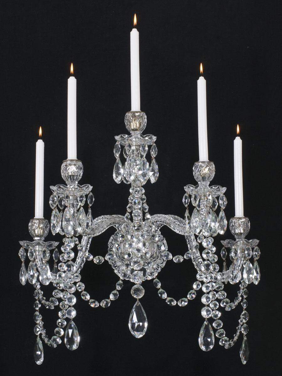 A highly important set of four cut-glass wall lights by F&C Osler, English Circa 1860