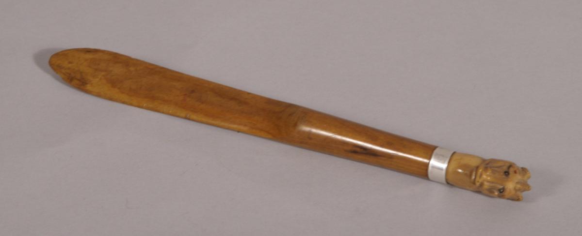 S/1971 Antique Treen 19th Century Fruitwood Letter knife