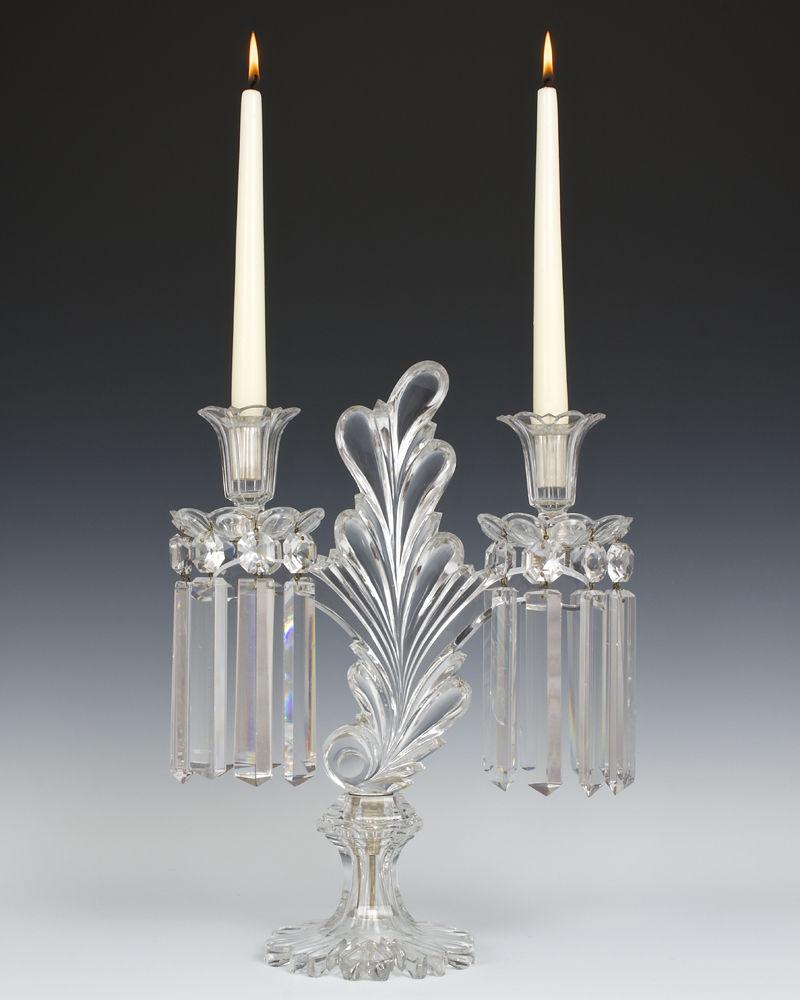 A Superb Quality Pair of Early Victorian Cut Glass Candelabra, English Circa 1840