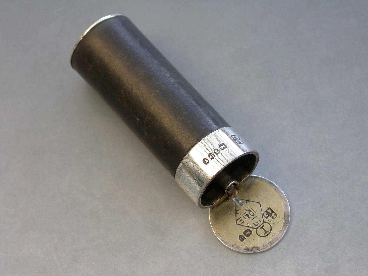 Victorian Novelty Silver Shot Gun Cartridge Vesta Case