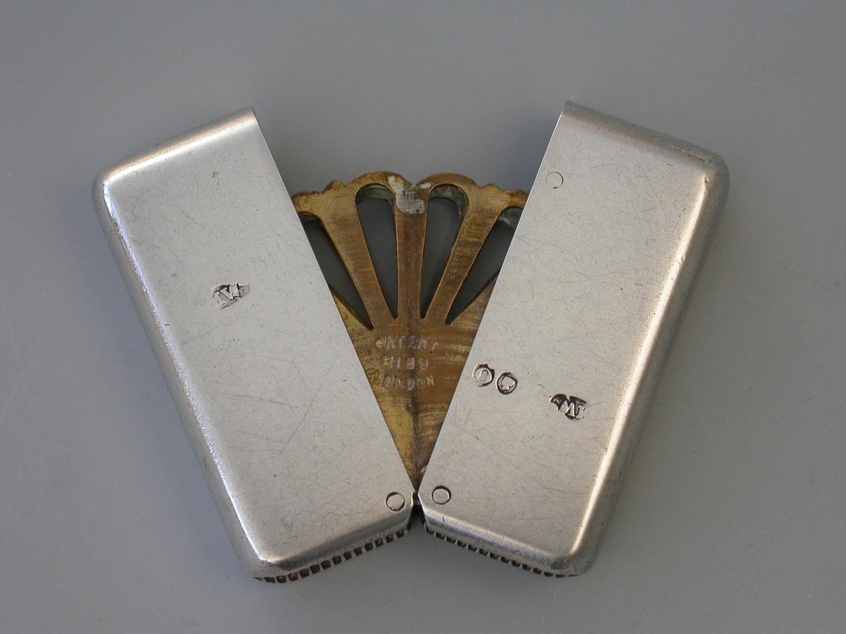 Rare Victorian Silver Patent Bi-Valve Vesta Case. By Moritz Wolfsky ...