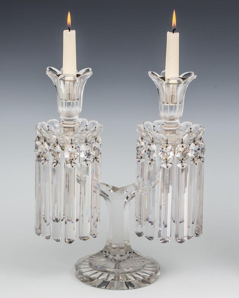 A Fine Pair of Twin Branch Victorian Candelabras by F&C Osler, English Circa 1860