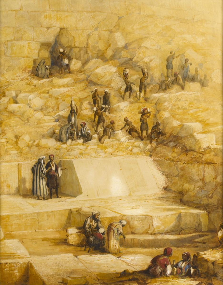 'The excavation and discovery of casing stones of the Great Pyramid of Gizeh' by Francis Vyvyan Jago Arundale (1807-1853)