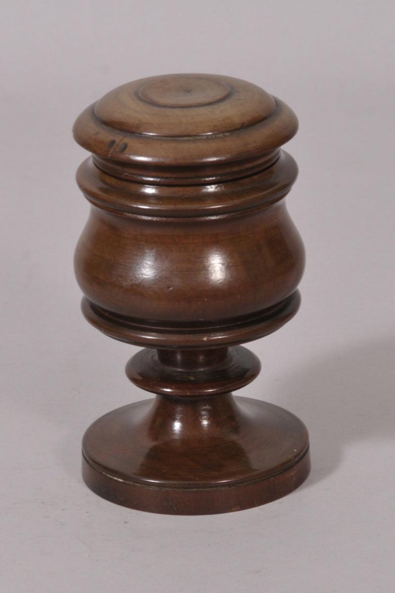 S/2275 Antique Treen Early 19th Century Walnut Spice Urn and Cover | BADA