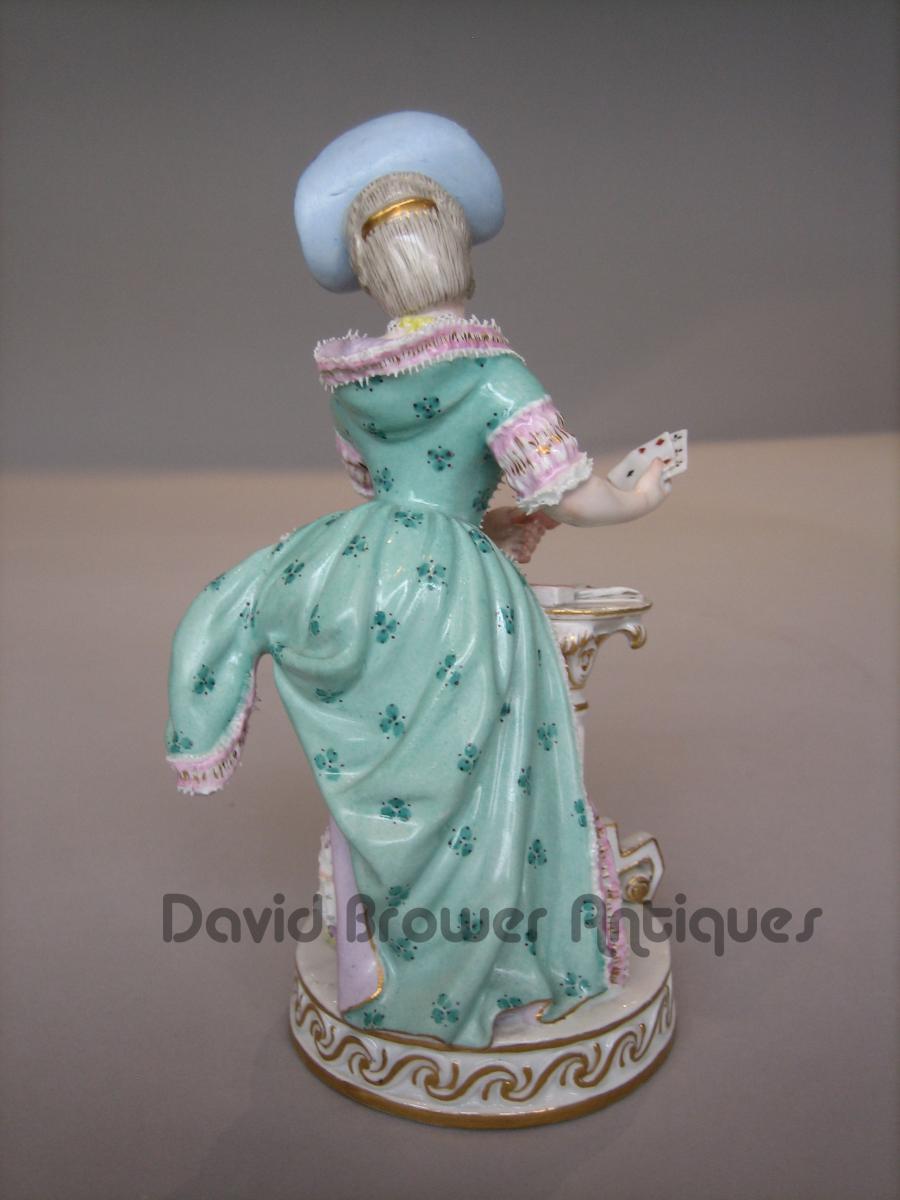 Meissen figure of a card player