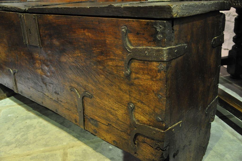 Late Medieval Oak and Elm Ironbound Chest, English, Circa 1480-1500