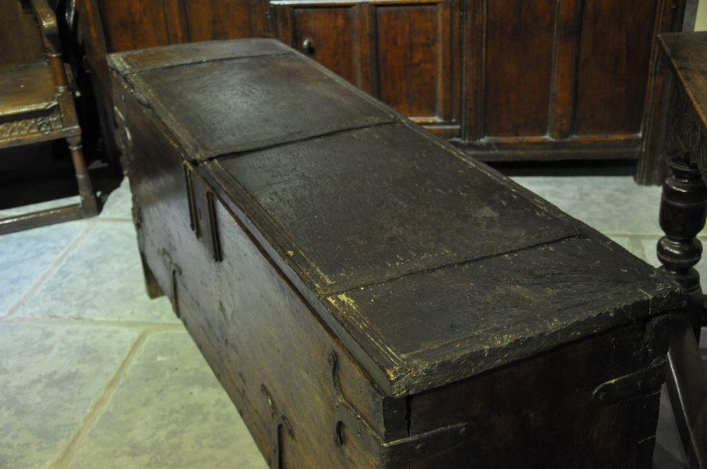 Late Medieval Oak and Elm Ironbound Chest, English, Circa 1480-1500