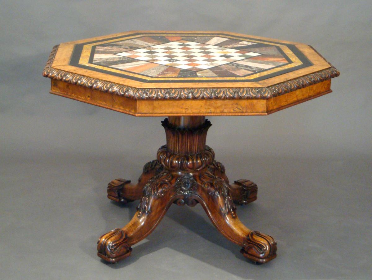 Antique Regency marble topped table