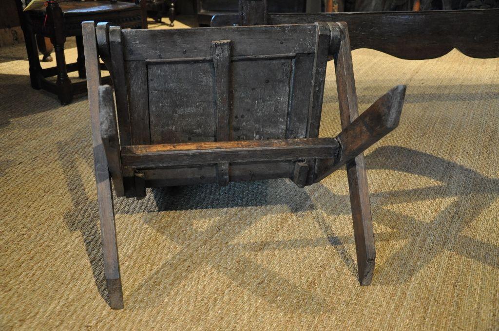 17th Century English Oak Glastonbury Chair, Circa 1620