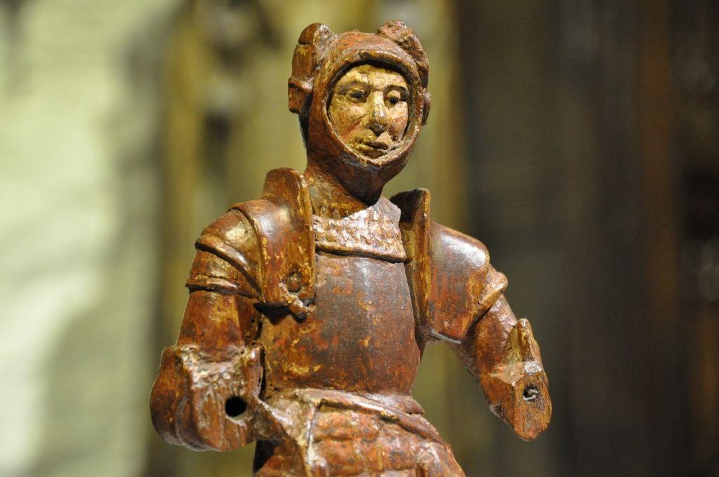 Carved Oak Figure of a Knight. Circa 1490-1500