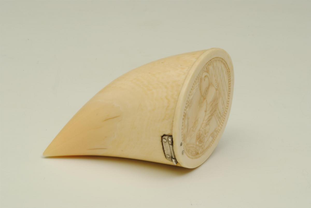 Whales Tooth Snuff Box, English, Circa 1830