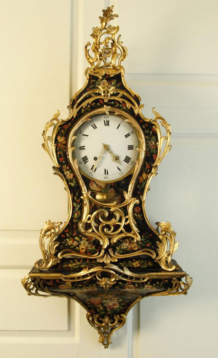 Painted Bracket Clock, Swiss, Circa 1795