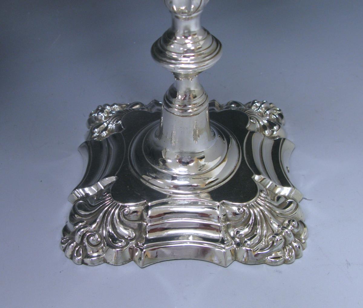 Joseph Craddock Georgian silver candelabra 1828