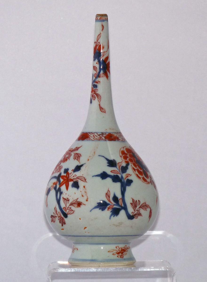 Kangxi Chinese 18th Century Porcelain Imari Palette Rosewater Sprinkler