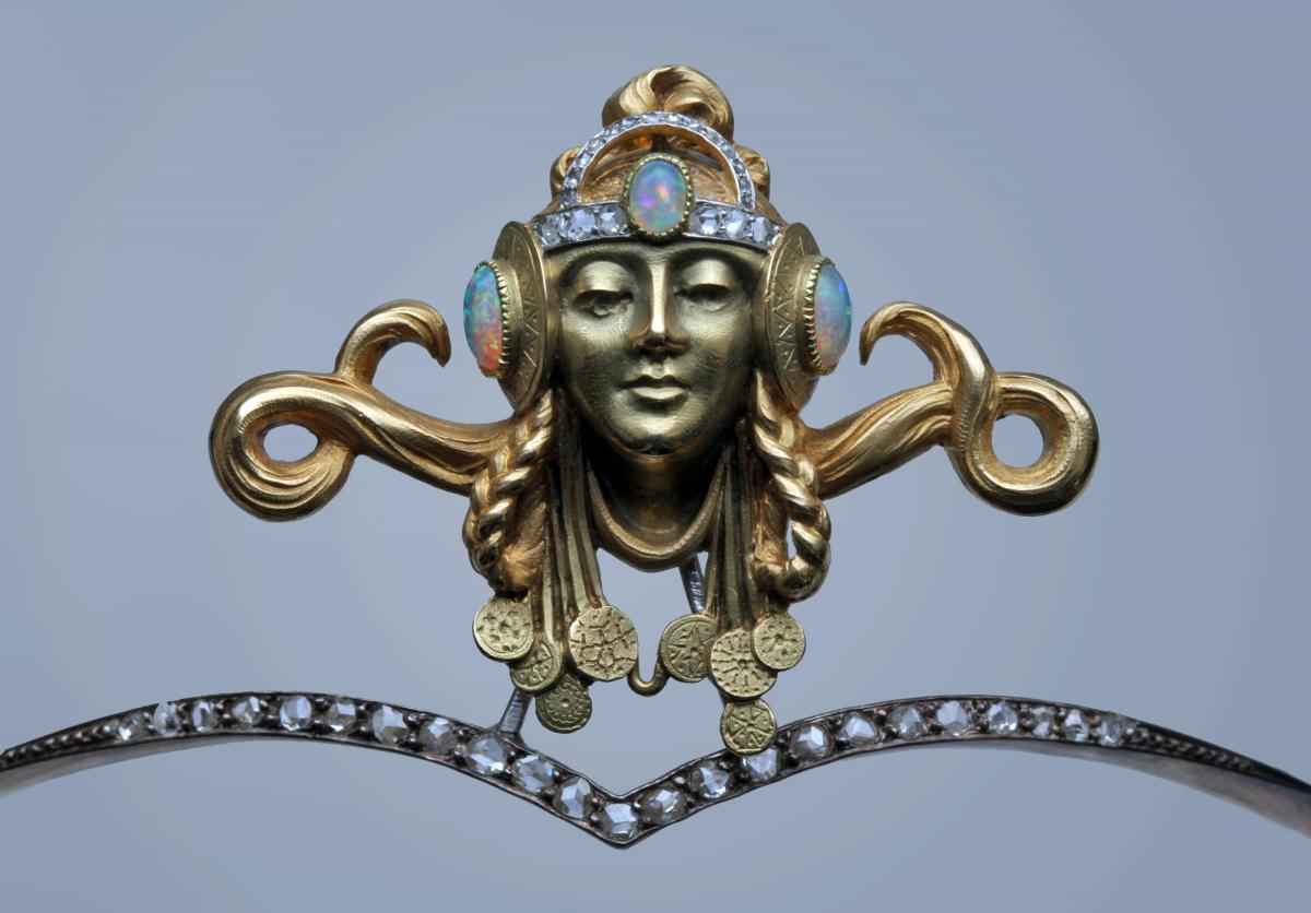 Art Nouveau Diadem Mucha style Byzantine Princess