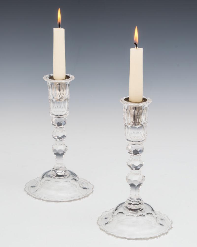A Pair of Early Georgian Style Candlesticks, English Circa 1910