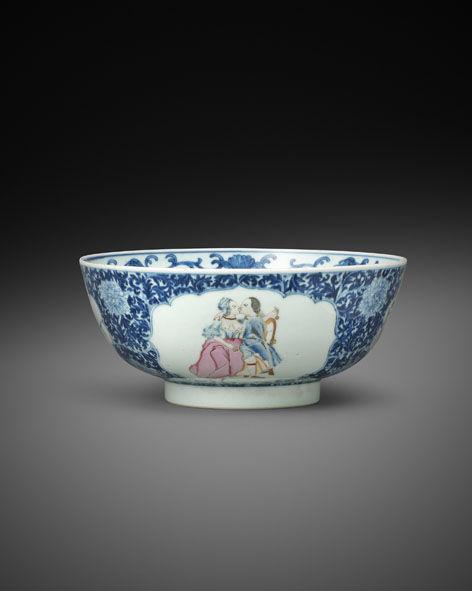 ‘European Subject’ Bowl, China - Qing dynasty, Qianlong period (1736-1795), ca. 1745