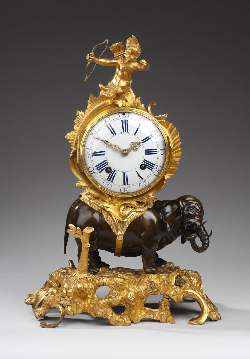Louis XV Elephant Clock, by Le Foré Paris Circa 1750