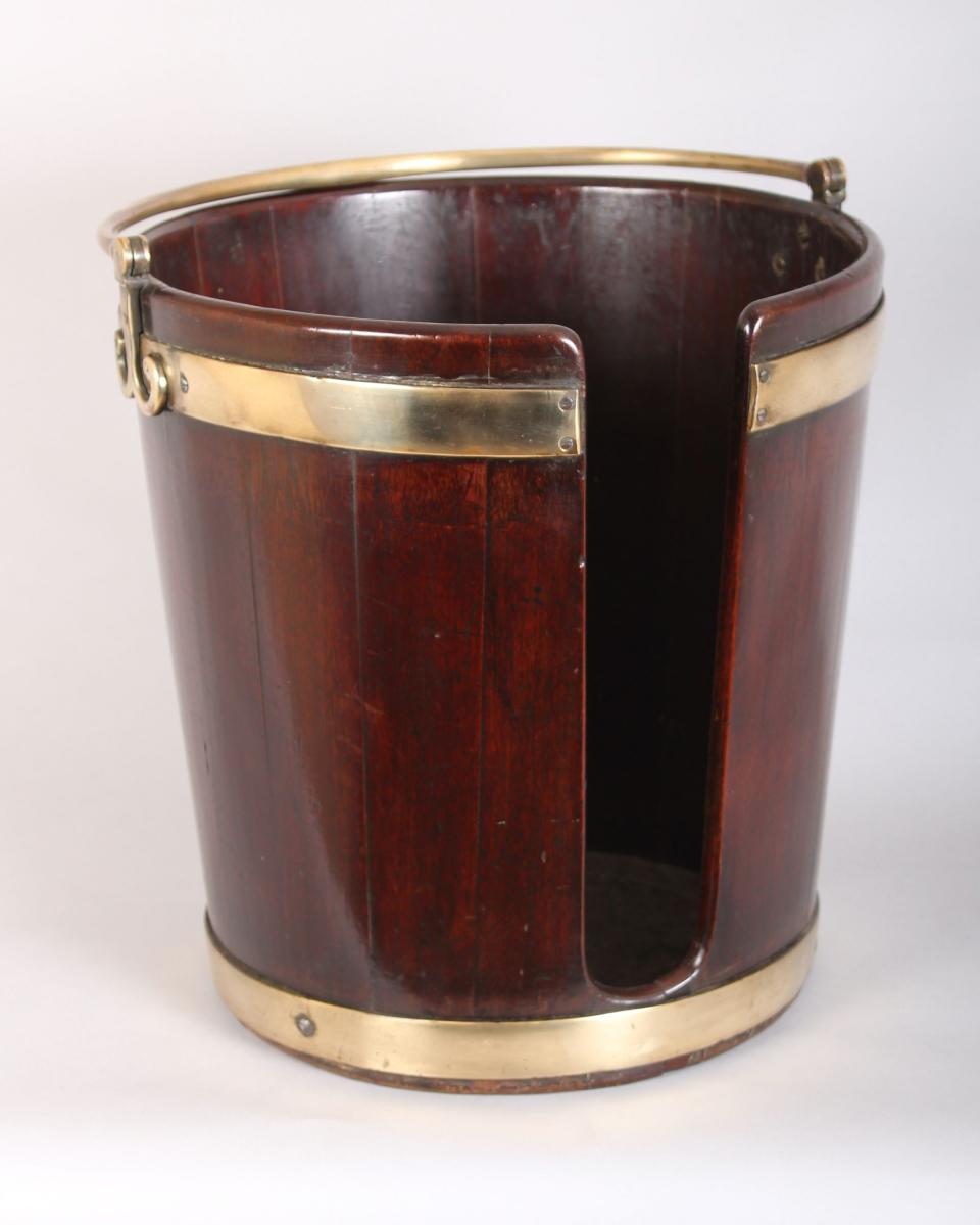 George III period mahogany plate-bucket