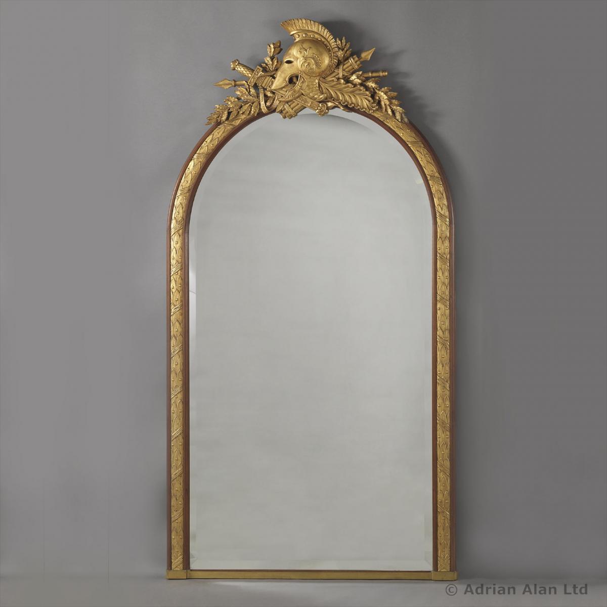 An Empire Style Overmantel Mirror by ‘Alix A Paris’