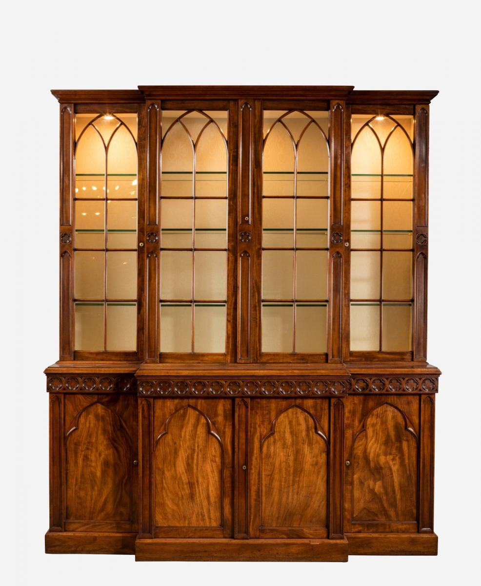 19th Century Bookcase in the Gothic Style